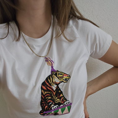 T-Shirt Party Tiger, weiss