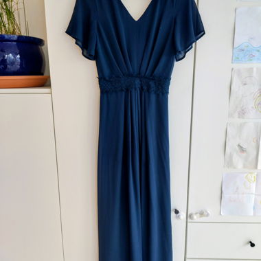 Robe longue bleu marine
