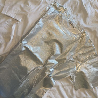 Zara silver T-shirt 