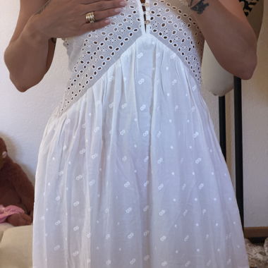 Abito Boho bianco – 100% cotone