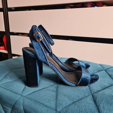 Sandro Sandalen Samt Türkis 40 NEU