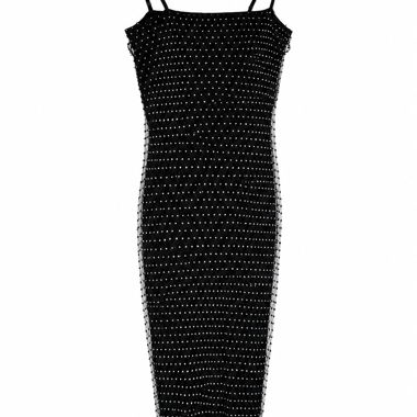Schwarzes Kleid mit Strass