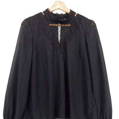 Schwarze Elegante Hemd Bluse 