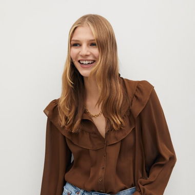 MANGO Rüschenbluse