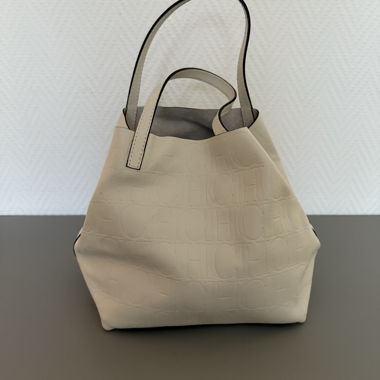 Borsa Carolina Herrera in pelle crema