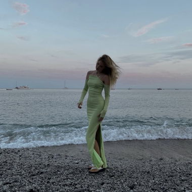 Light Green Strappy Maxi Dress