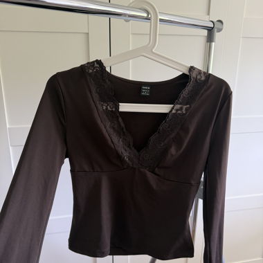 SHEIN Spitzen-Top schwarz