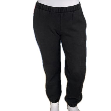 Schwarze Fleece-Trainingshose