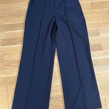 Black wide-leg trousers