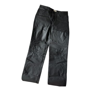 Faux leather black pants