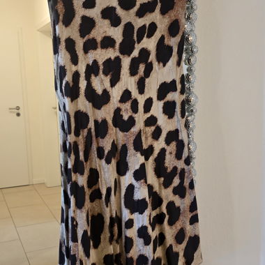 Jupe léopard H&M fluide mi-longue