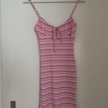 Bershka gestreiftes Sommerkleid S