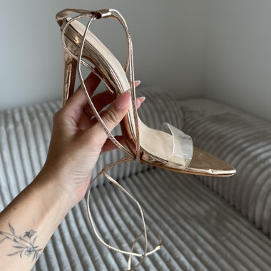Gold Heeled Sandals