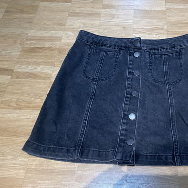 Black denim mini skirt Topshop