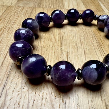 Amethyst-Perlen Armband