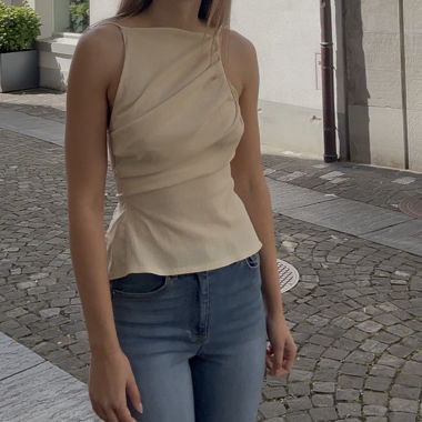 Yellow Asymmetrical Top