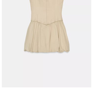 Bustier beige con gonna a palloncino