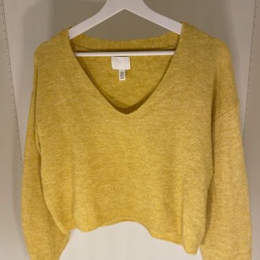 Yellow V-Neck Sweater