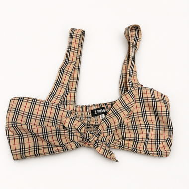 Top bandeau à carreaux