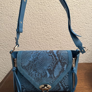 Türkis Schlangenprint Tasche