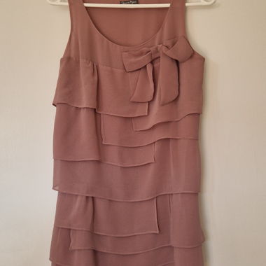 Pink layered sleeveless top