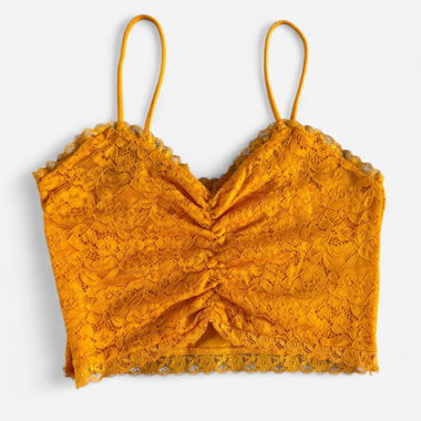 Yellow/Orange Lace Cami Top