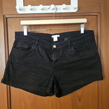 Black Denim Shorts