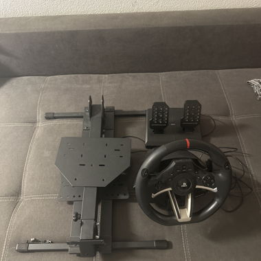 PS-Rennlenkrad mit Pedalen und Halterung