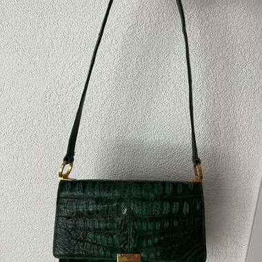Vintage Green Leather Bag