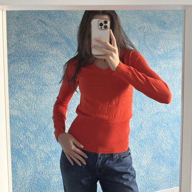 Mango Basics Pullover orange S