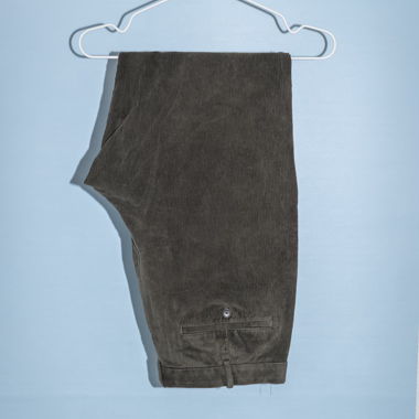 Pantaloni in velluto a coste verdi