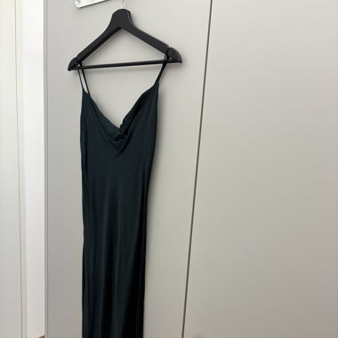 Dark green slip dress
