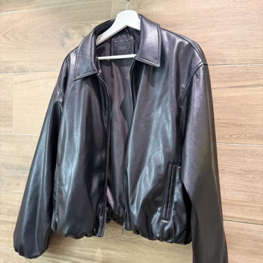 Veste en cuir synthétique Zara