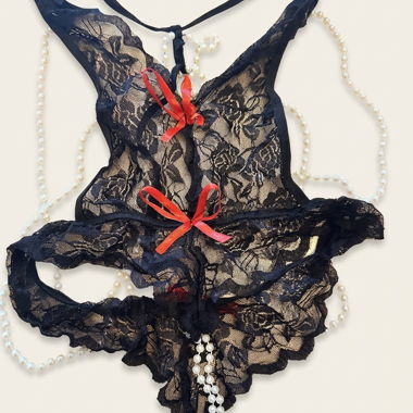 Ensemble de lingerie exclusive perles & dentelle