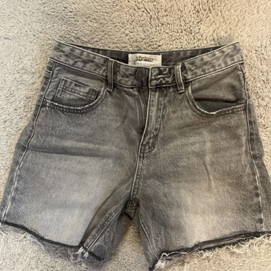Grey Denim Shorts
