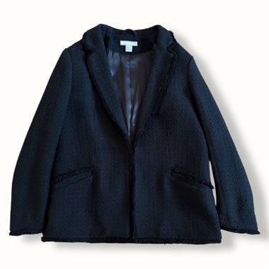 Blazer nero in bouclé UE 44