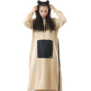 Long loose hoodie dress