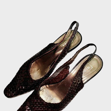 Leder-Kitten-Heels 38