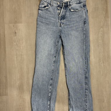 MNG denim straight jeans with button fly