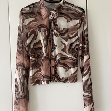 Mesh Print Blouse