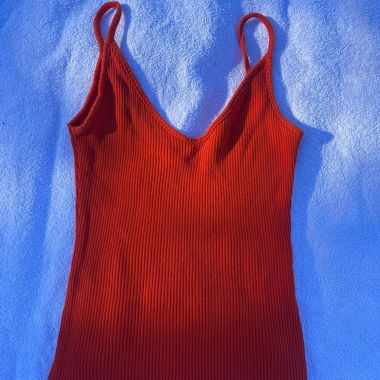 Top rouge corail taille XS, H&M