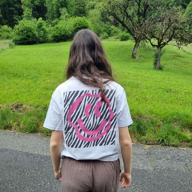 White T-Shirt with Backprint 