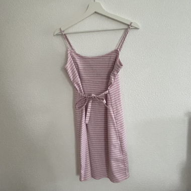 Abito corto Brandy Melville Colleen rosa e bianco