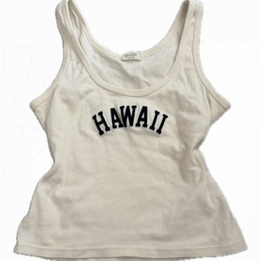 Top bianco Hawaii di Brandy Melville