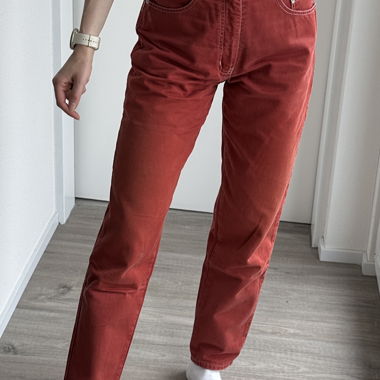 Jeans vintage a vita alta rossi di Big Star