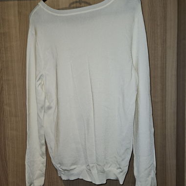 Pull blanc col bateau