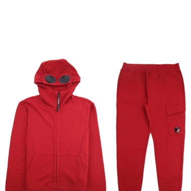 CP Company Goggle Hooded Red Tracksuit