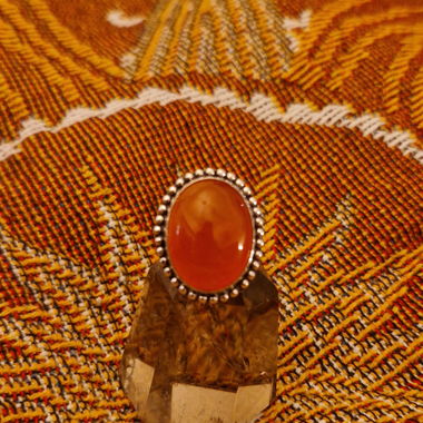 Bague en cornaline naturelle