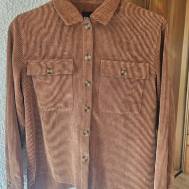 Camicia in velluto a coste PIECES rosso ruggine