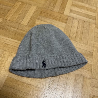Bonnet en tricot gris Polo Ralph Lauren
